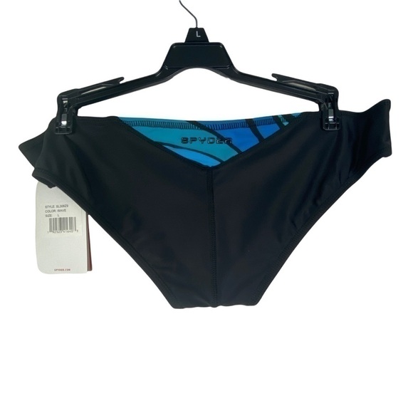 Spyder Wave Print Hipster Bikini Bottoms Women's XL Blue Black NEW - Picture 4 of 15